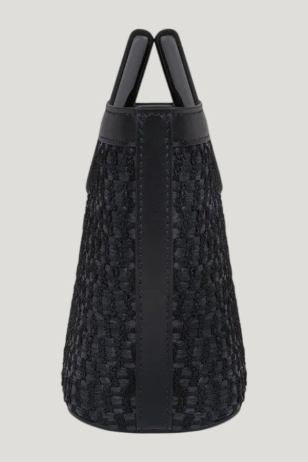 Baby Riviera In Black Raffia — model side