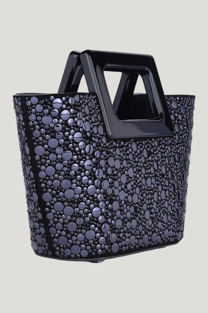 Baby Riviera In Gunmetal Studs — model front