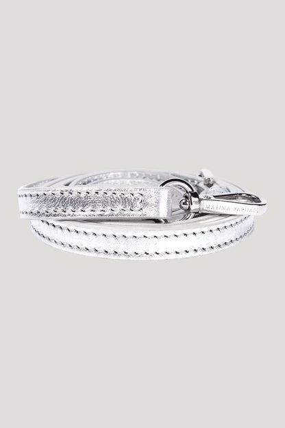 Baby Riviera In Silver Ribbed Leather — extra