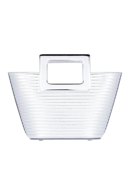 Baby Riviera In Silver Ribbed Leather — packshot