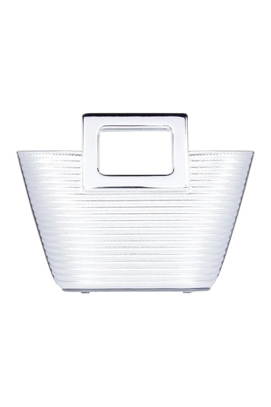 Baby Riviera In Silver Ribbed Leather — packshot