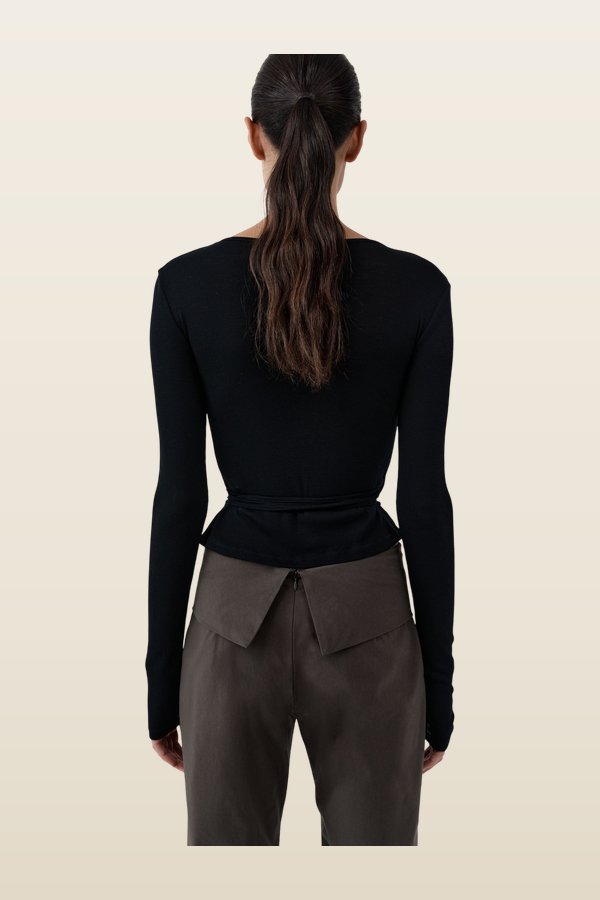 Baby Wool Wrap Top — carry 4
