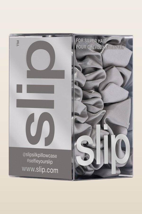 Back to Basics Silver Midi/Large Scrunchie Set — model back
