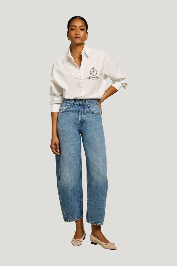 Barrel Leg Jean (Vintage Denim) — model front