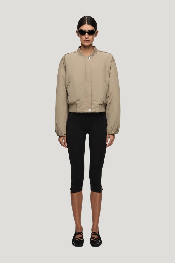Bastien Bomber Jacket - Taupee — model front