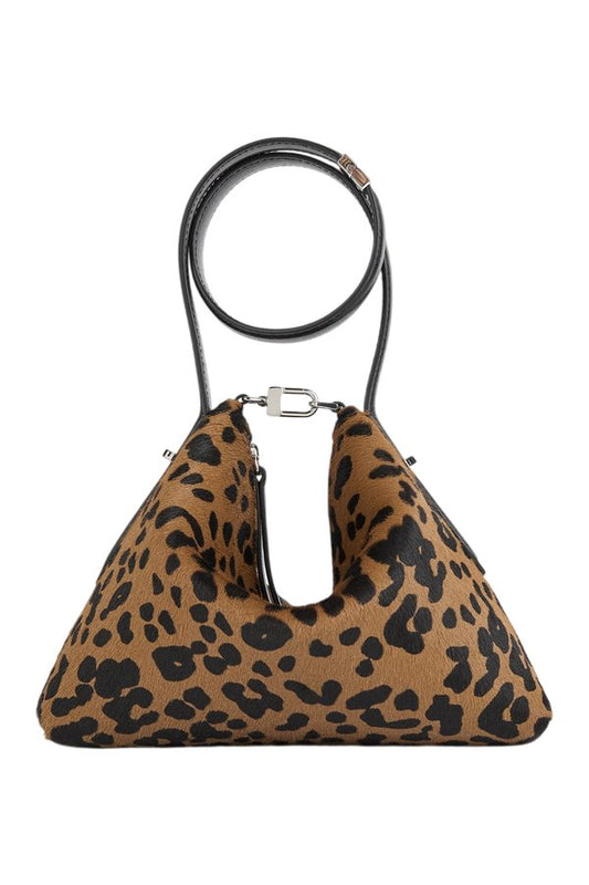 Bevel pony hair wristlet leopard — packshot
