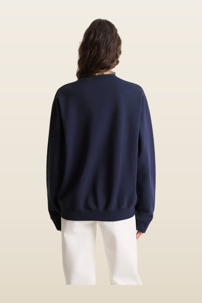 BH Crest Crewneck — model back