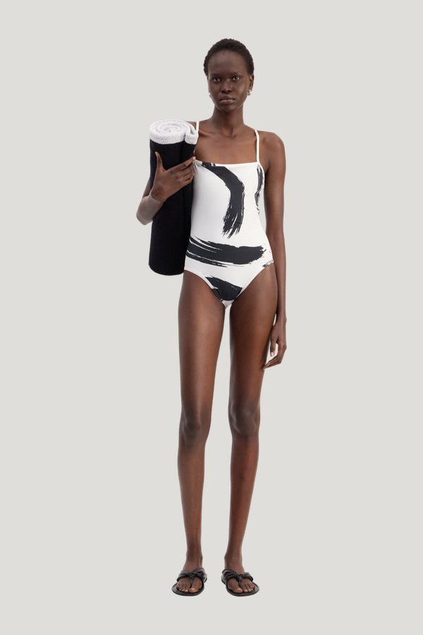 BIANCA Printed criss-crossing straps swimsuit — carry 2