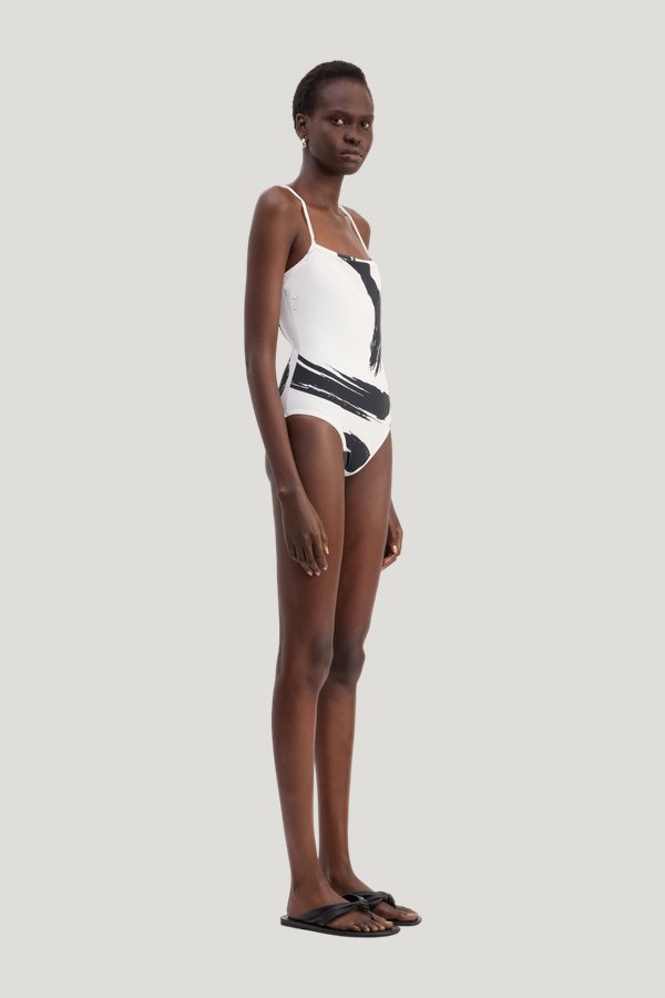 BIANCA Printed criss-crossing straps swimsuit — carry 3