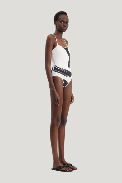 BIANCA Printed criss-crossing straps swimsuit — carry 3