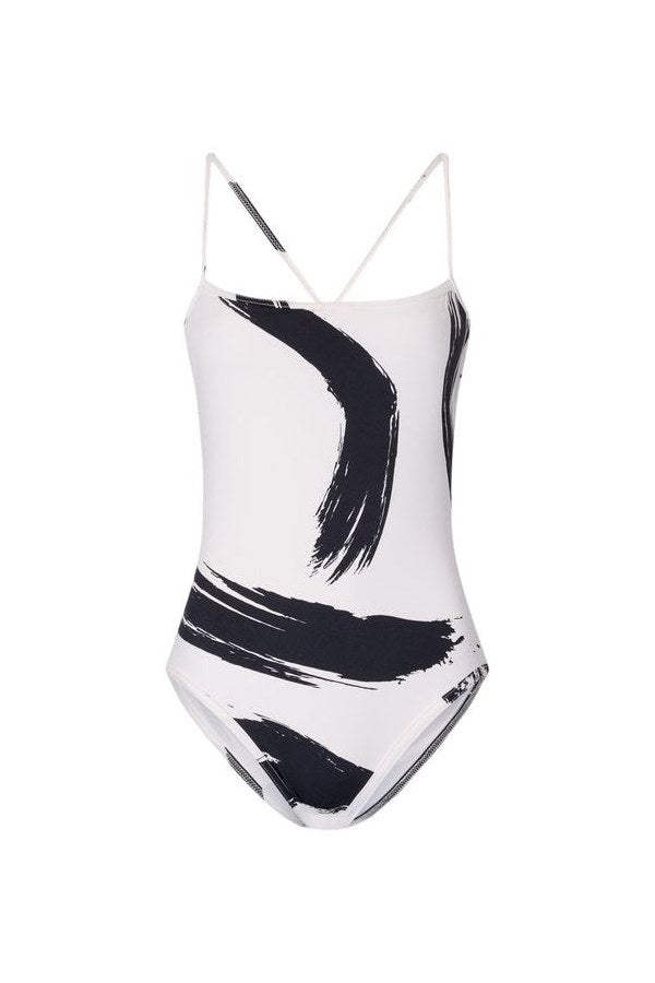BIANCA Printed criss-crossing straps swimsuit — packshot