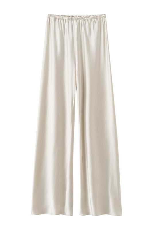 Bias Satin Pants, pearl — packshot