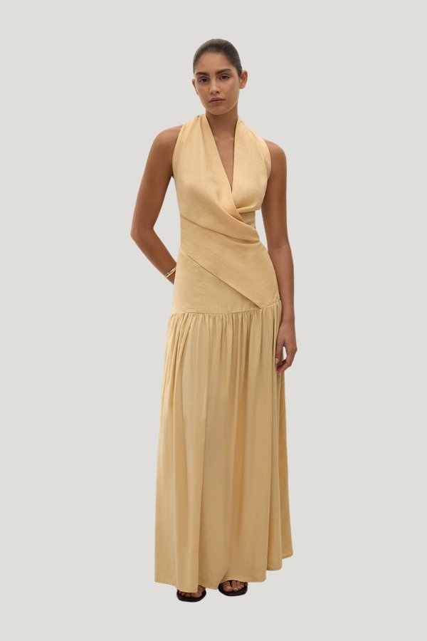 Blanca Maxi Dress Daffodil — model front