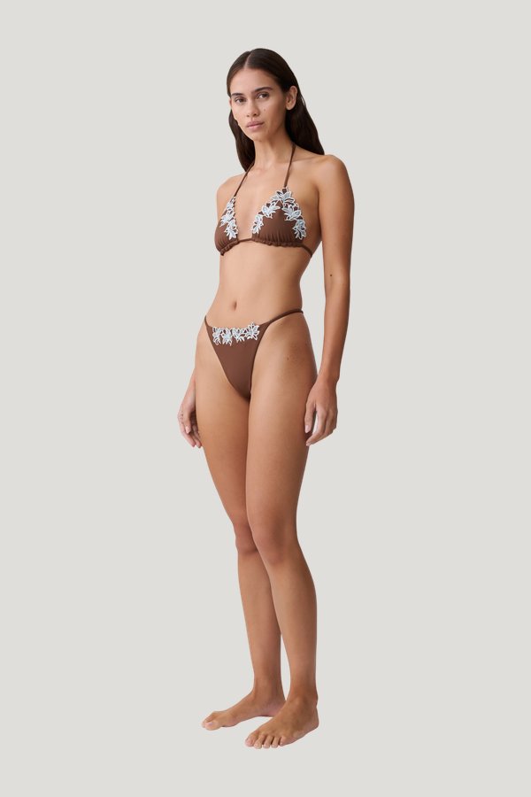 Bloom Embroidered Triangle Bikini Top — carry 3