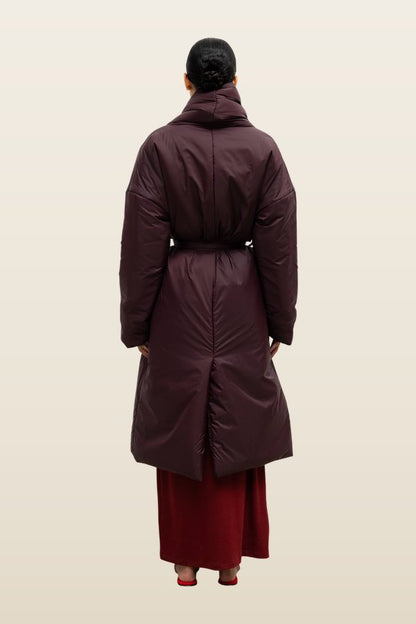 Bo Shawl Puffer Coat — model back