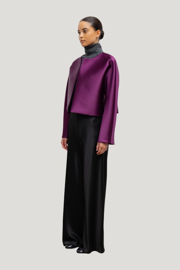 Bobbi Crop Jacket — model side