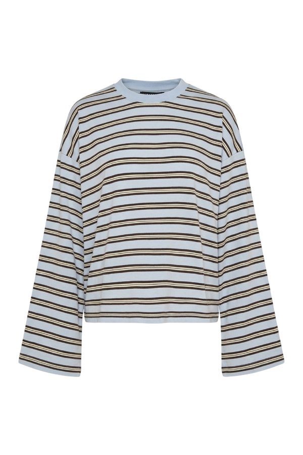 Boxy Oversized Striped Crew Neck Top — packshot