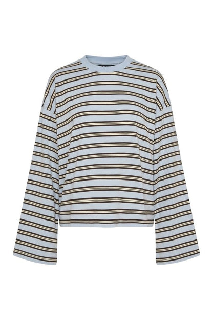 Boxy Oversized Striped Crew Neck Top — packshot