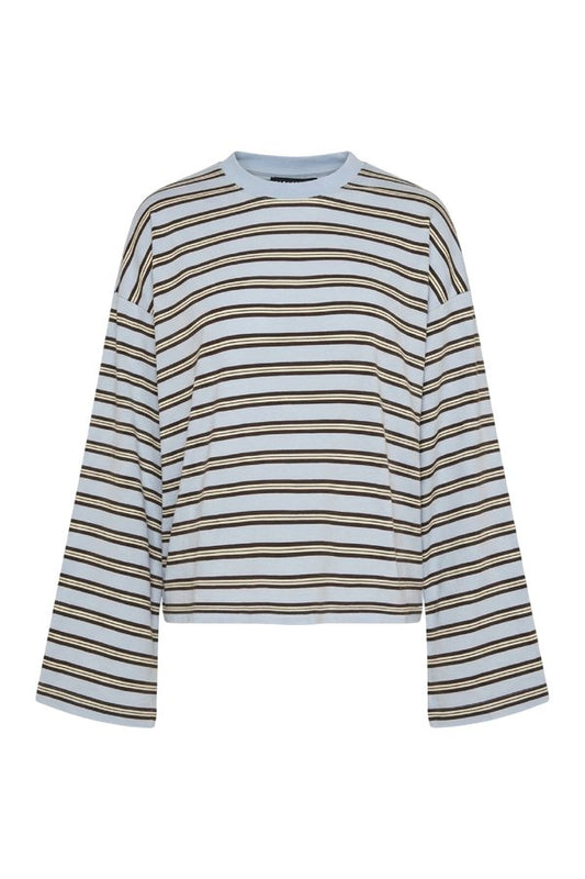 Boxy Oversized Striped Crew Neck Top — packshot
