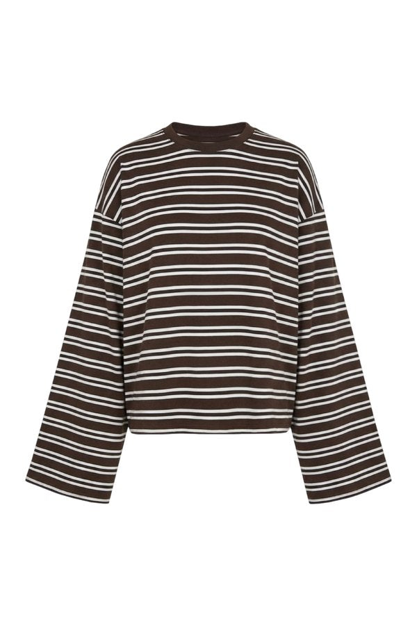 Boxy Oversized Striped Crew Neck Top — packshot