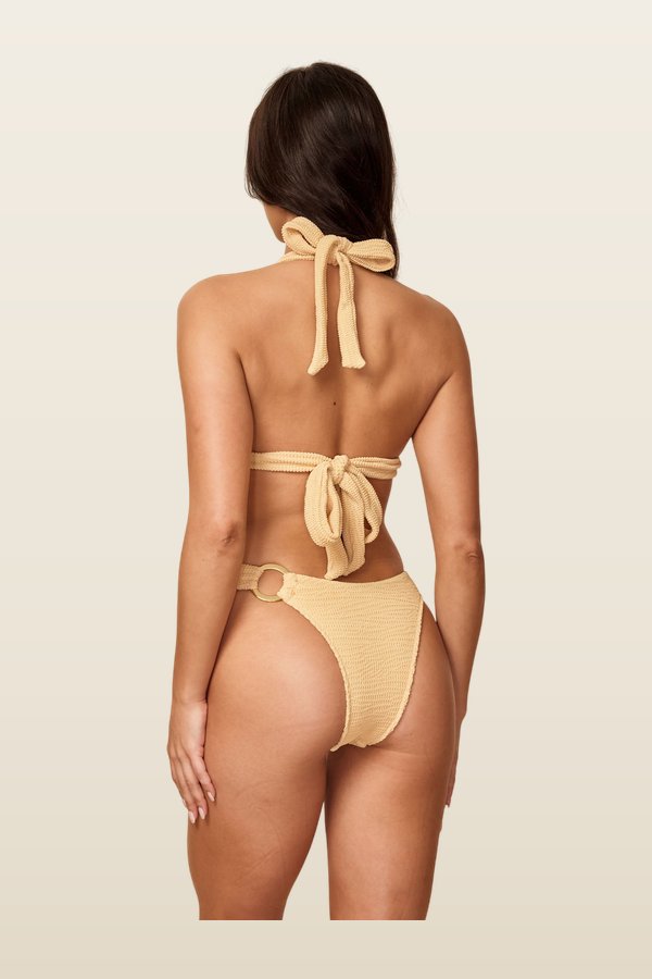 Bronte Bottom - Raffia Crinkle — model back