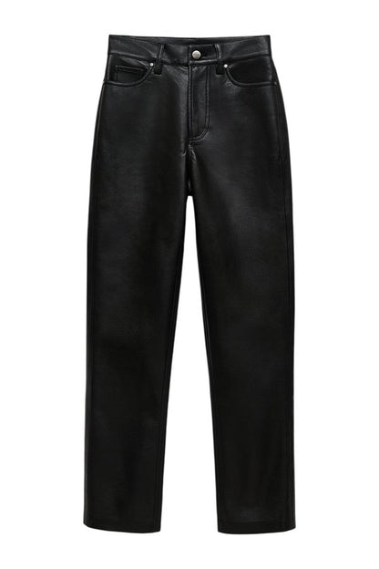 Bruno Pant - Black Recycled Leather — packshot