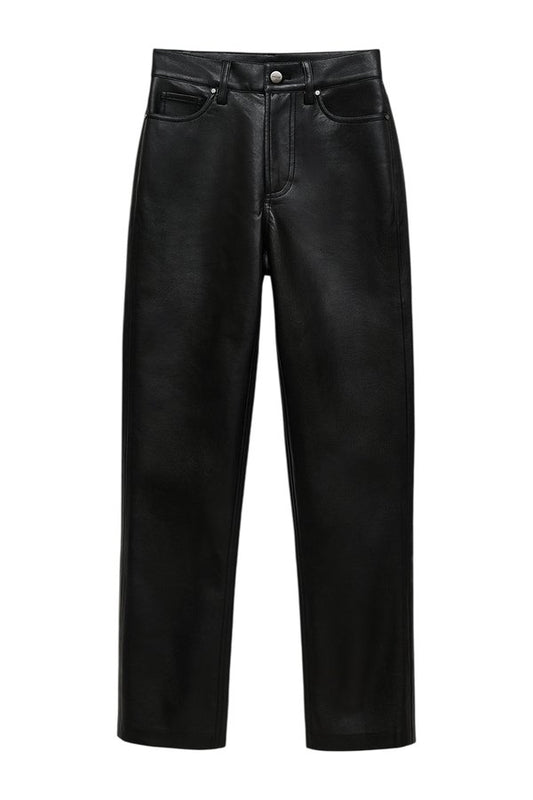 Bruno Pant - Black Recycled Leather — packshot