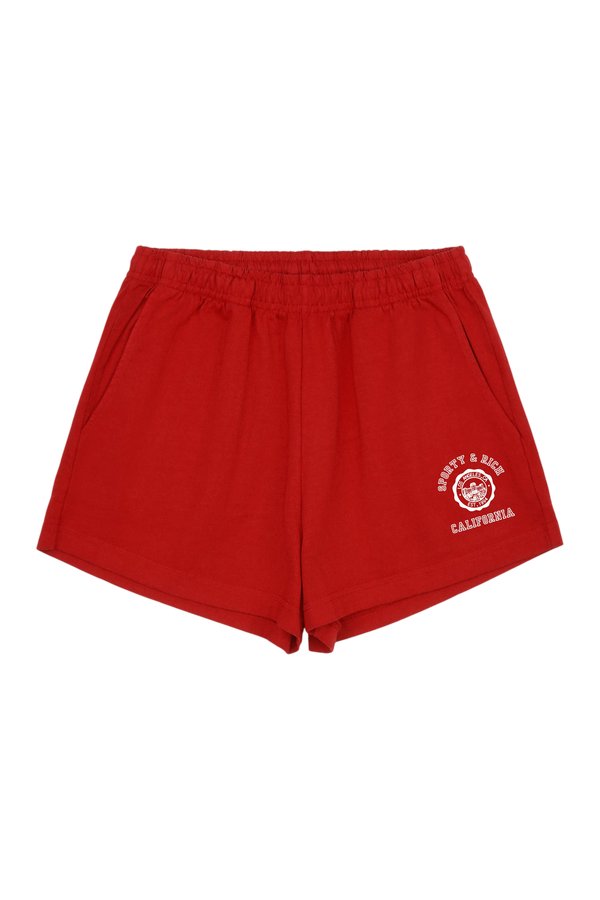 California Emblem Disco Short - Ruby/White — packshot