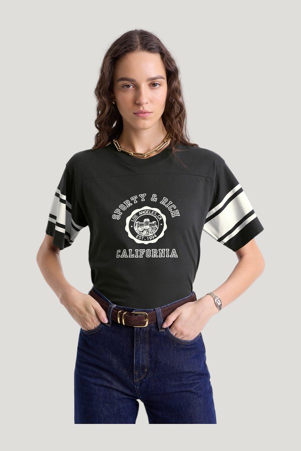 California Emblem Rugby Tee - Faded — model side