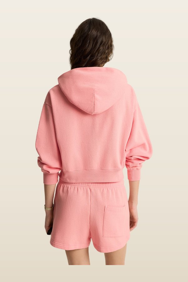 California Emblem Soft Disco Short - Carnation/White — model back