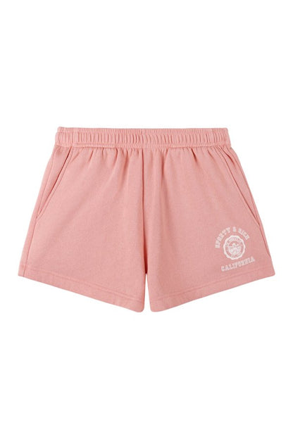 California Emblem Soft Disco Short - Carnation/White — packshot