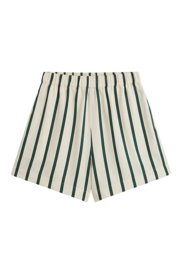 Cannes Silk Short - Forest Stripe — packshot