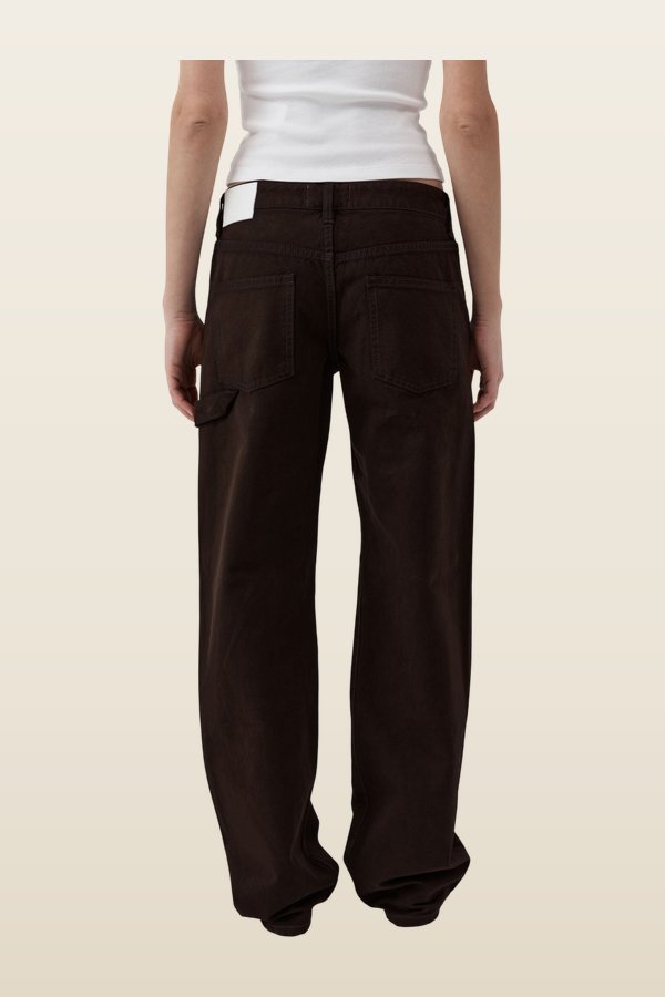 Canvas Carpenter Jeans - Bark — model back