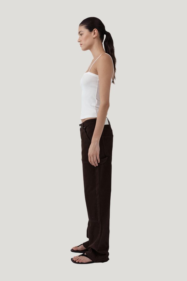 Canvas Carpenter Jeans - Bark — model side