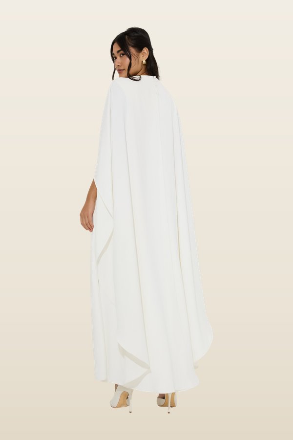 Cape Midi Dress — model back