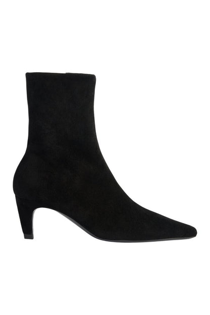 Cave Ankle Boot in Black Stretch Suede Leather — packshot