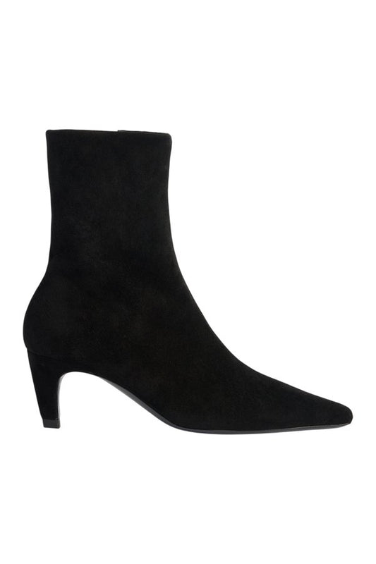 Cave Ankle Boot in Black Stretch Suede Leather — packshot