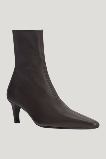 Cave Ankle Boot in Brown Stretch Leather — model front