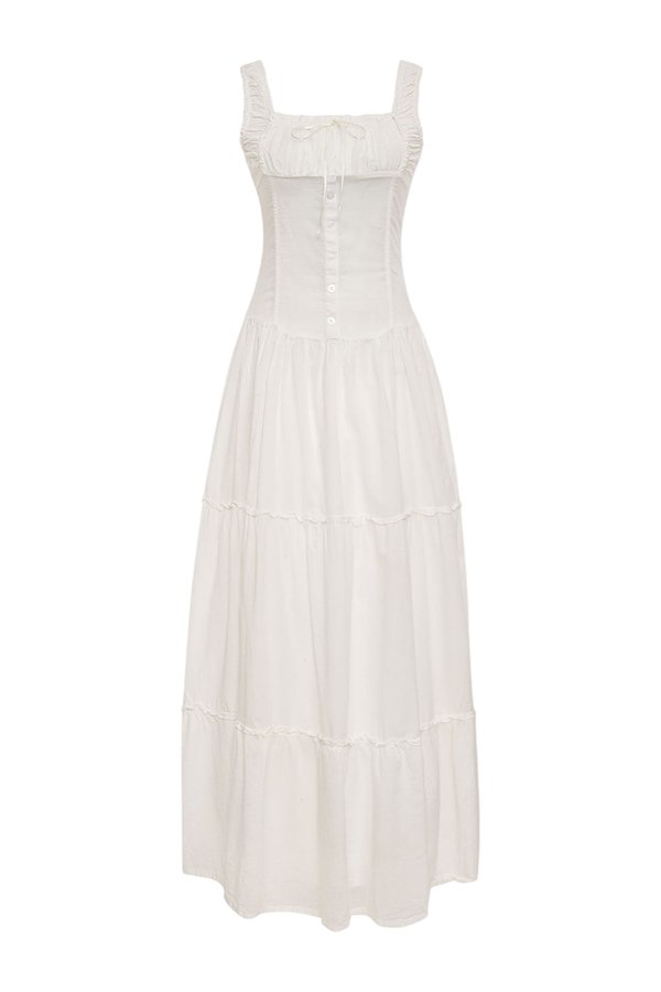 Christabelle Ruffle Maxi Dress - Sunrose — packshot