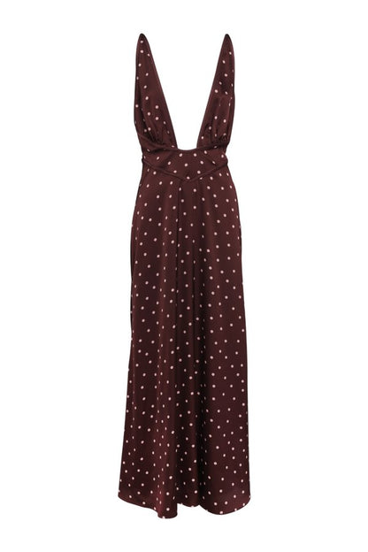 Cici Maxi Dress Pink Polkadot — packshot