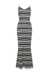 Cindy Crochet Maxi Dress (Ecru Ink — packshot