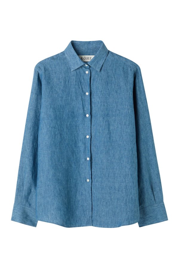 Classic chambray shirt | ocean — packshot