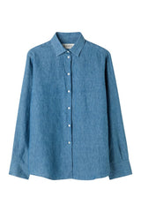 Classic chambray shirt | ocean — packshot