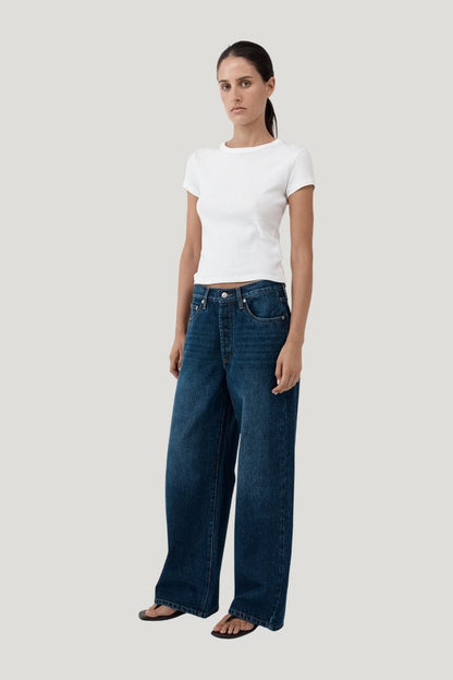 Classic Mid Rise Jeans — model side