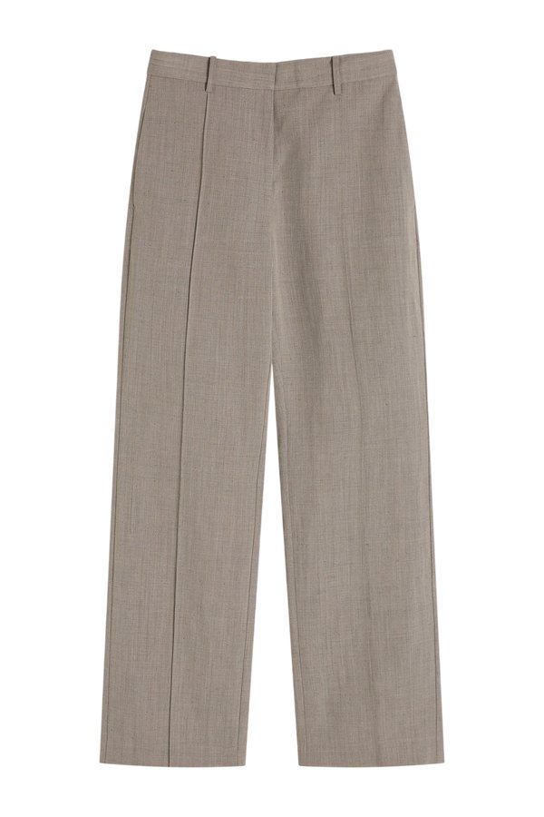 Classic Pintuck Pants - Pebble Melange — packshot