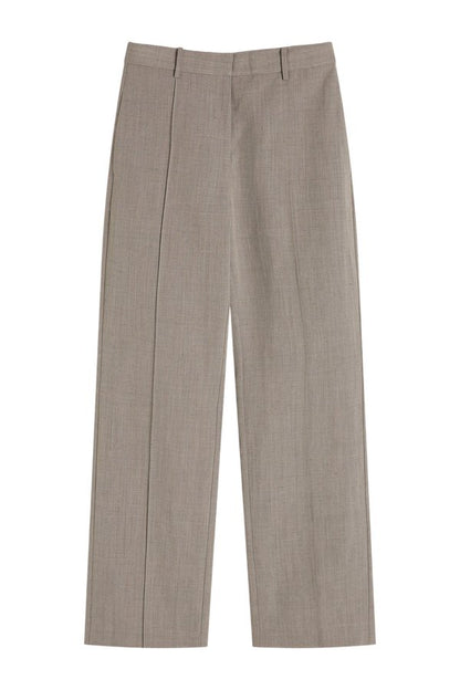 Classic Pintuck Pants - Pebble Melange — packshot