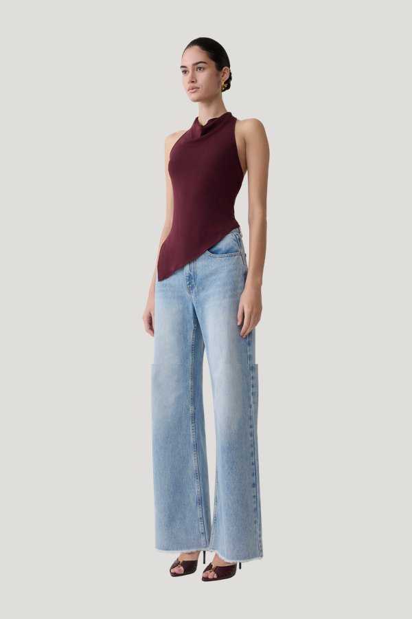 Clea Relaxed Sheer Halter Top — carry 3