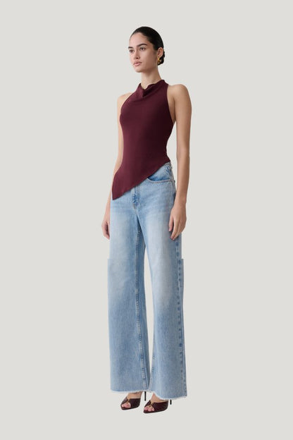 Clea Relaxed Sheer Halter Top — carry 3
