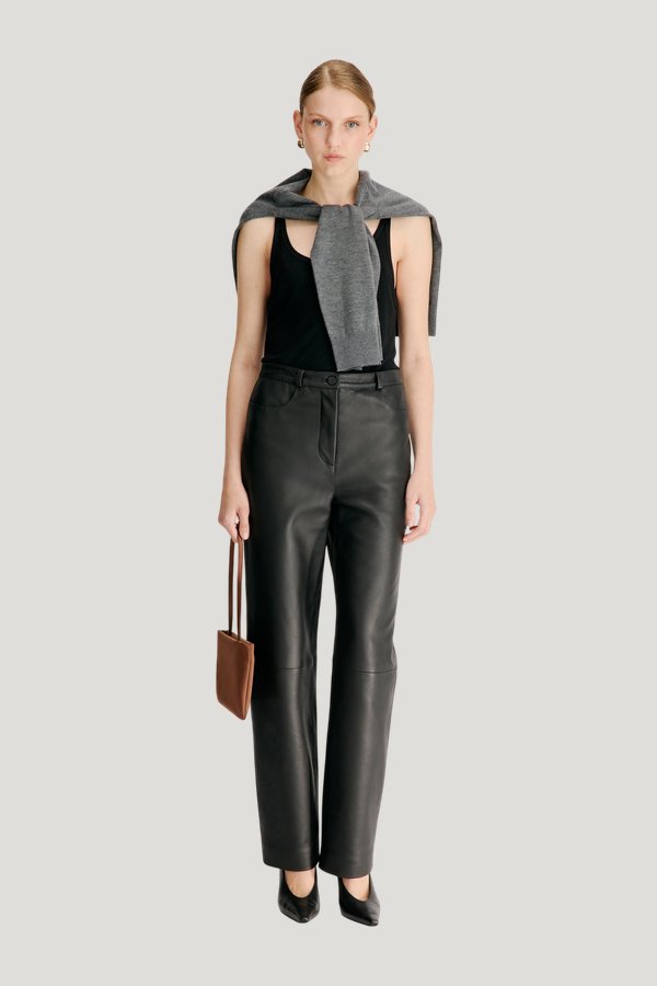 COBE LDS Leather trousers — model front