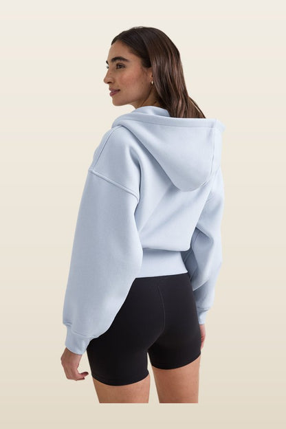 Cocoon Zip Through Hoodie - Baby — model back